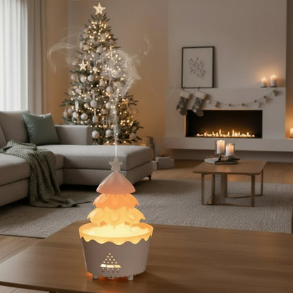 Treezen | Aroma Diffuser in Weihnachtsbaumform mit LED-Licht und Nebelregler