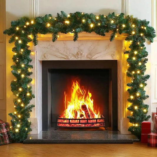 Halita | Christmas Garland 2.7 m with 100 LEDs, Battery Powered, Indoor and Outdoor