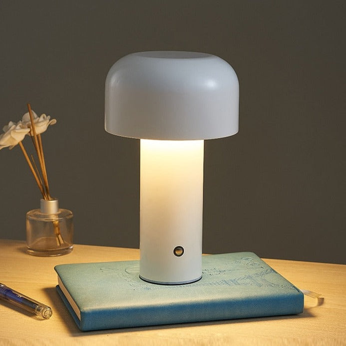 LumoFungo Classico | Lampada da tavolo retrò senza fili dal design italiano a forma di fungo