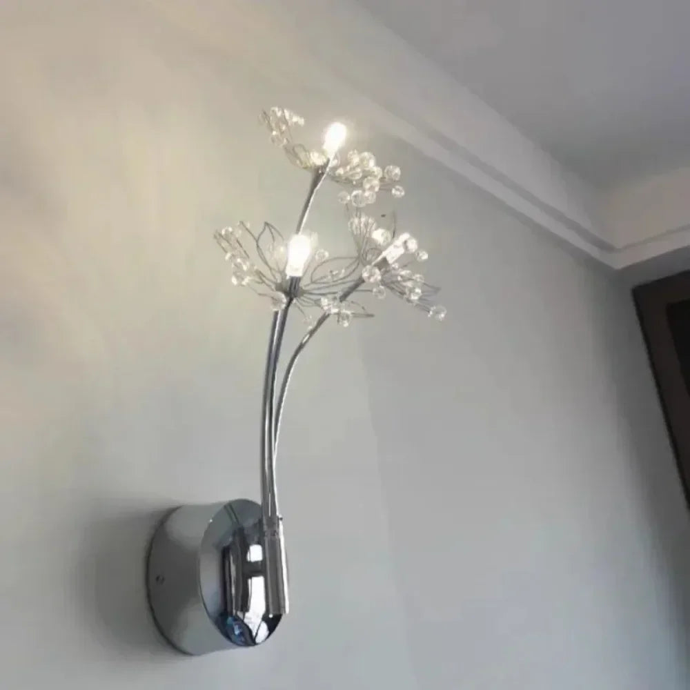 Lustrae – Modern Minimalist Crystal Wall Light in Dandelion Design