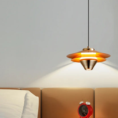 AeroGlow | Lampada a sospensione LED in alluminio | Lampada da soffitto moderna con accenti di colore e luce calda