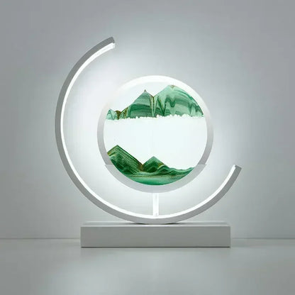 Soluna Drift | Lampada da tavolo LED con immagine di sabbia in movimento ed effetto clessidra 3D