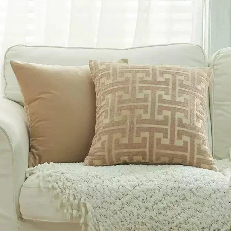 Amarae – Housse de coussin décorative brodée sans rembourrage pour canapé et salon