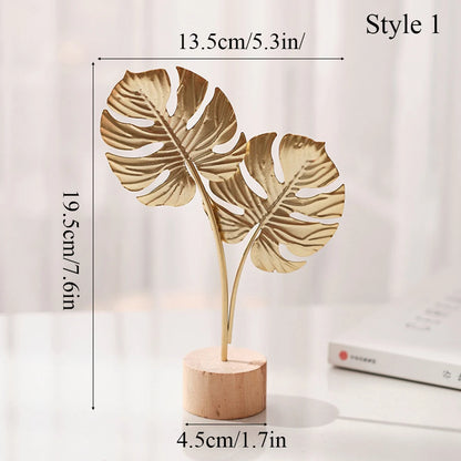 Aurelia Ginkka | Gilded ginkgo leaf sculpture for home & office décor