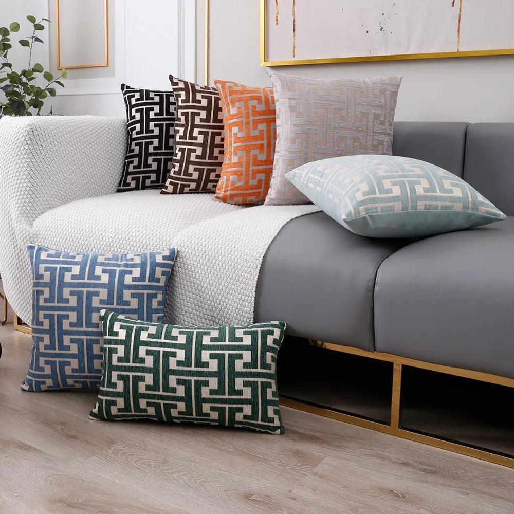 Amarae – Housse de coussin décorative brodée sans rembourrage pour canapé et salon