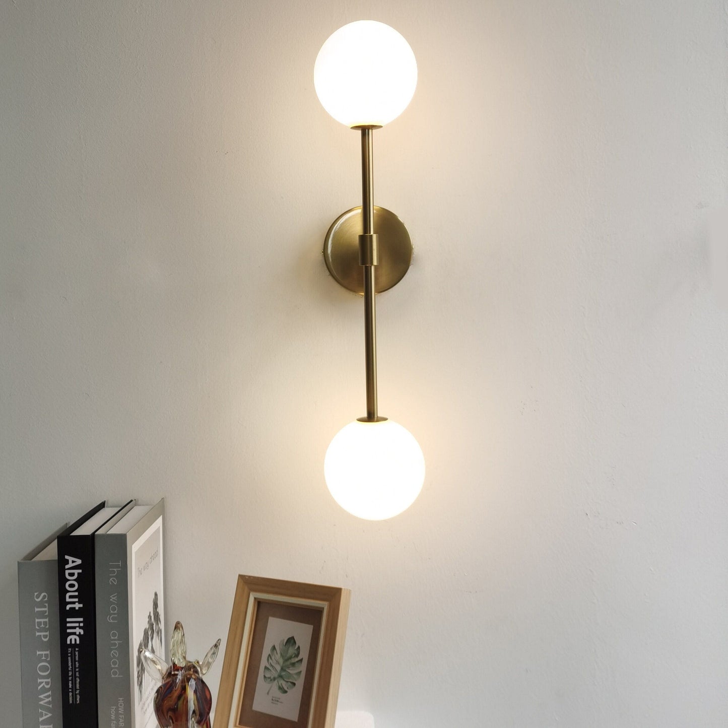 Lampada da parete LED in vetro satinato rotonda – Lampada da parete minimalista con luce soffusa