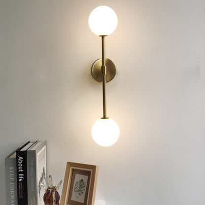 Lampada da parete LED in vetro satinato rotonda – Lampada da parete minimalista con luce soffusa