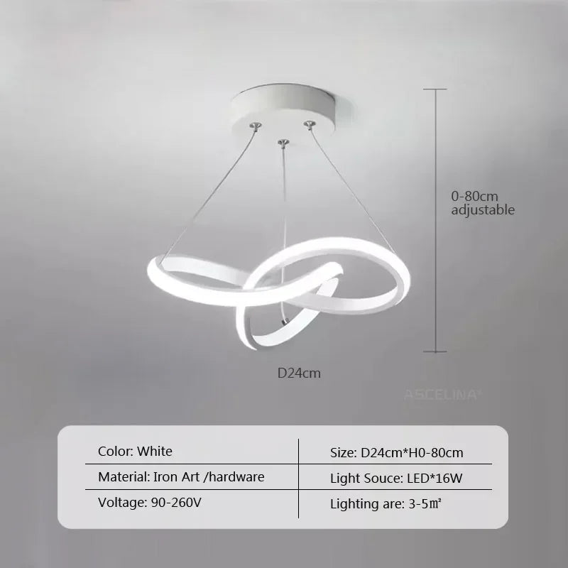 Nivoa Tynn | Lampada a sospensione LED sottile in stile scandinavo per corridoio e soggiorno