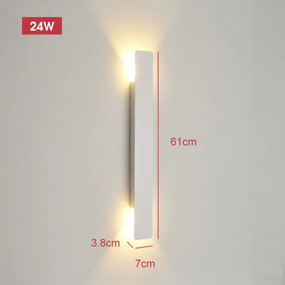LumaStrix Noir | Applique LED da esterno resistente alle intemperie in alluminio, 18W