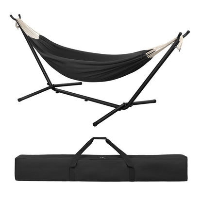 Lunava Rest | Amaca doppia portatile con struttura in acciaio per giardino e campeggio