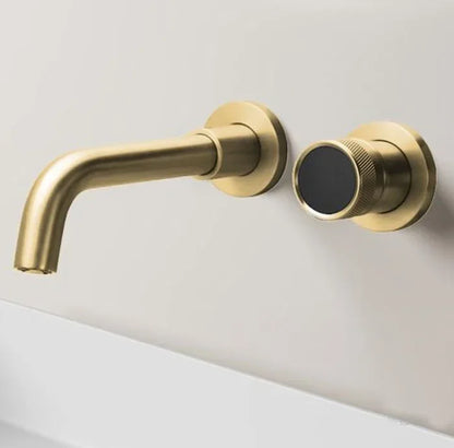 Valvoro Sense | Wall Faucet in Black Brass with Digital Display & Temperature Control