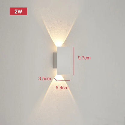 LumaStrix Noir | Applique LED da esterno resistente alle intemperie in alluminio, 18W