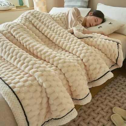 Samtelo | Kuscheldecke aus Turtle-Velours mit Anti-Pilling für Bett und Sofa