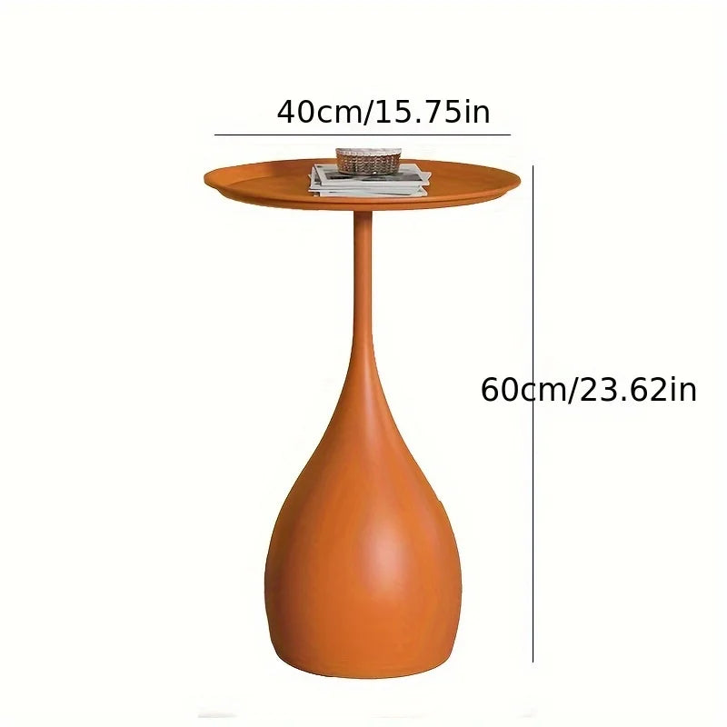 Ariessa Lumo | Mobile Runde Beistelltisch im leicht-luxuriösen Design für Sofa & Bett