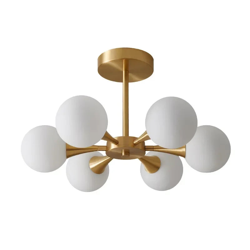 Lunavoire Sphere | LED Ceiling Light with Glass Globe for Living and Bedroom