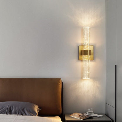 Applique LED da bagno moderna – Design elegante con vetro a bolle e protezione IP44