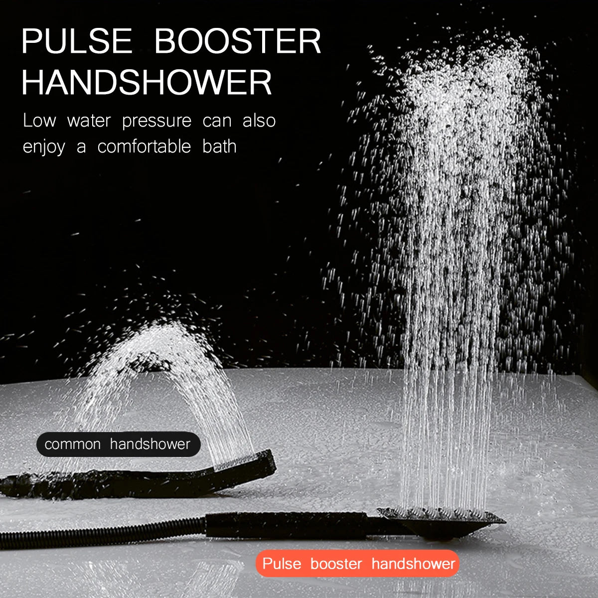 Bravur Dual | Robinet de douche noir en laiton avec fonction bidet et tablette