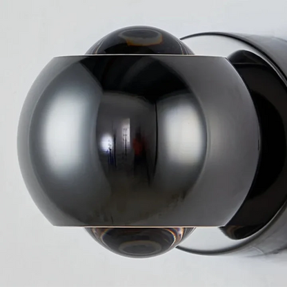 Lampada da parete LED Orbis – Lampada a sfera girevole in nero con orientamento luce a 360°