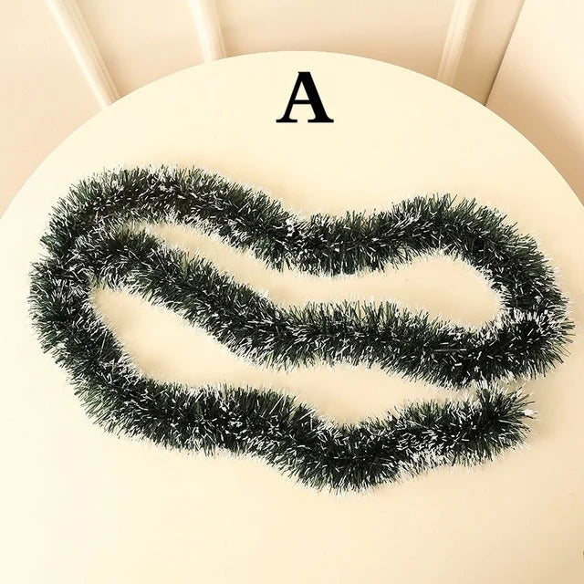 Tannisa | Weihnachtsgirlande 2 m mit Schneebeflockung, wetterfest