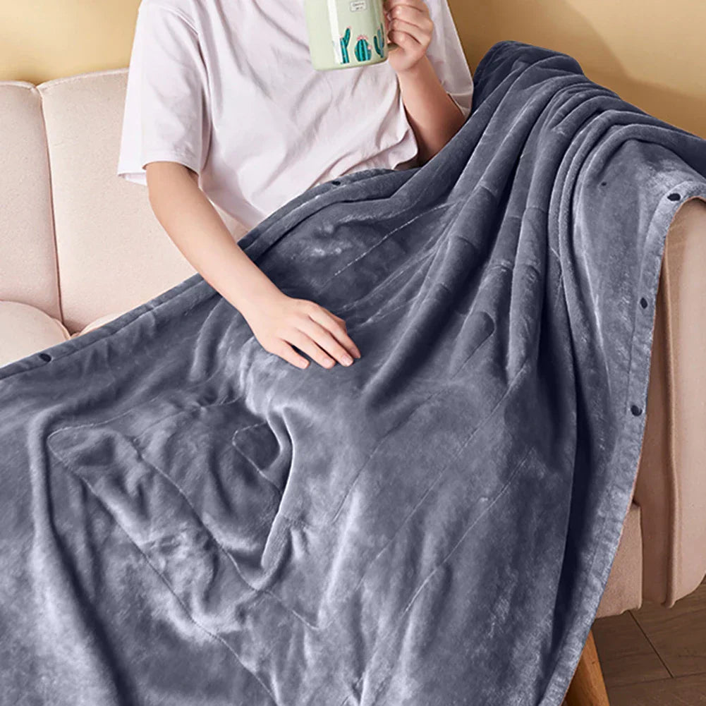 Thermuva Soft | Portable USB Heated Blanket with 3 Heat Settings for Home & On the Go