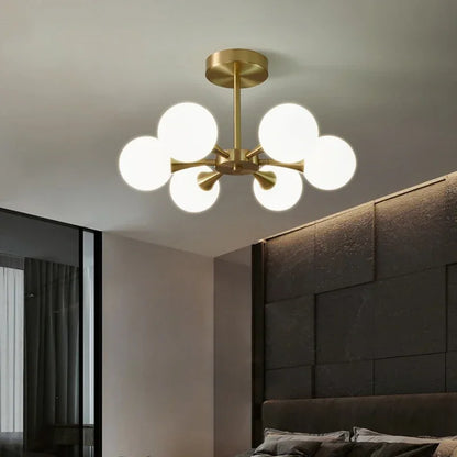 Lunavoire Sphere | LED Ceiling Light with Glass Globe for Living and Bedroom