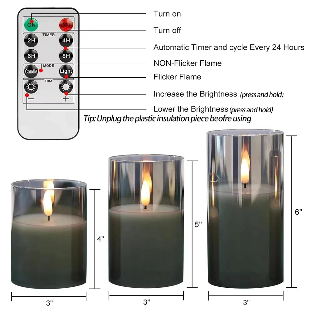 Lumièrea | LED Kerzen Set mit Fernbedienung, Flackereffekt und Timer