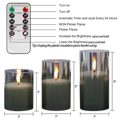 Lumièrea | LED Kerzen Set mit Fernbedienung, Flackereffekt und Timer