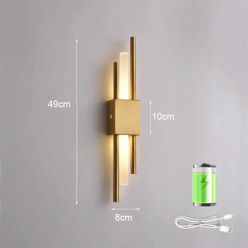 Lumoa Fynn | LED Wall Light with USB Port in Scandinavian Design for Bedroom and Living Area
