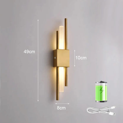 Lumoa Fynn | LED Wall Light with USB Port in Scandinavian Design for Bedroom and Living Area