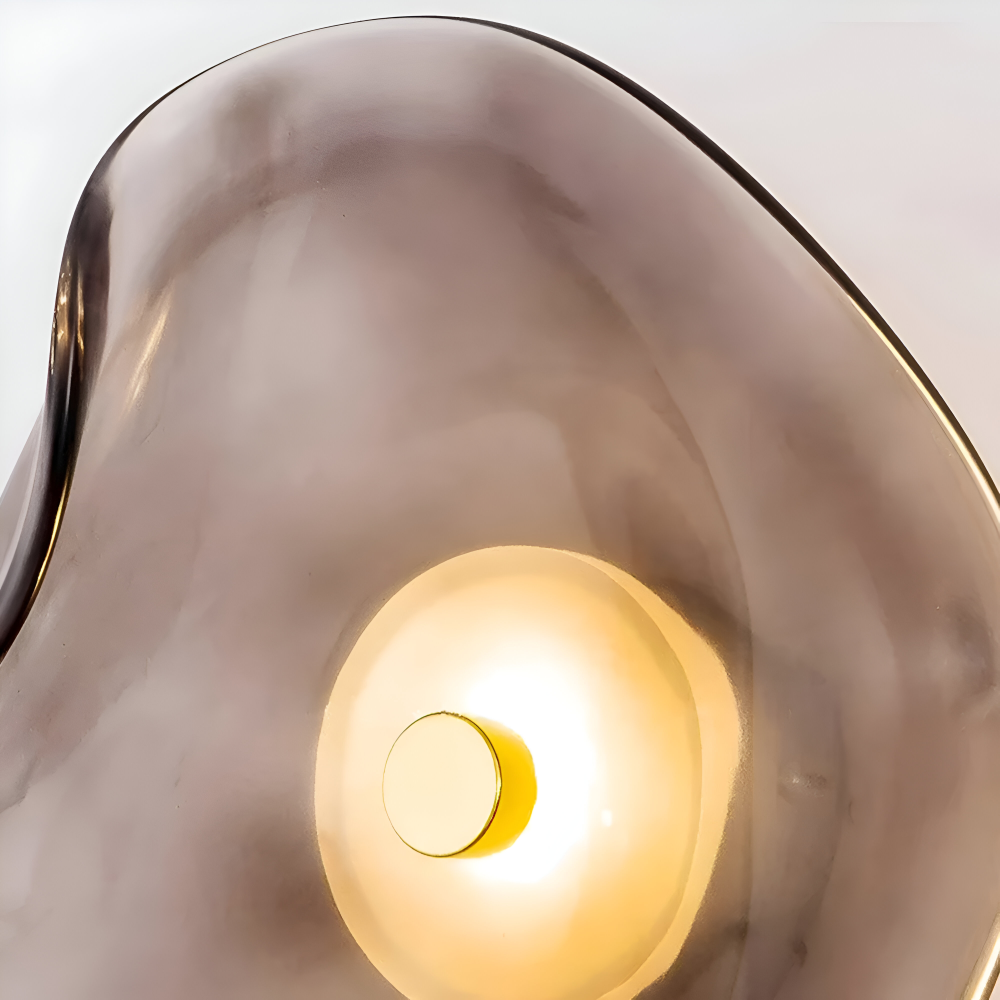 NordLume – Gebogene Glas-Wandleuchte im Skandinavisch-Japandi-Stil mit LED-Beleuchtung