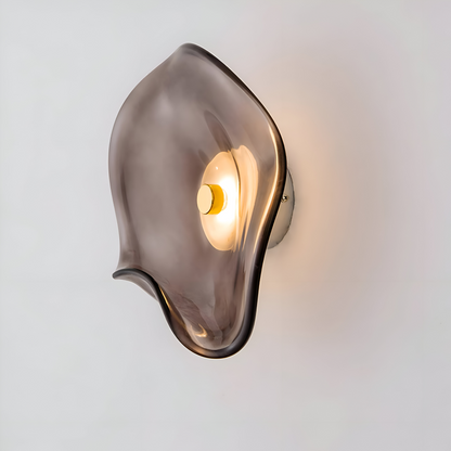 NordLume – Gebogene Glas-Wandleuchte im Skandinavisch-Japandi-Stil mit LED-Beleuchtung