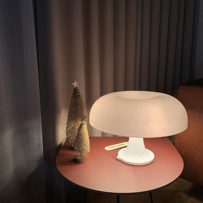 Sorova | Pilz Tischlampe mit Opalschirm und E27-Fassung, Ø 25 oder 28 cm