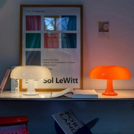 Sorova | Pilz Tischlampe mit Opalschirm und E27-Fassung, Ø 25 oder 28 cm