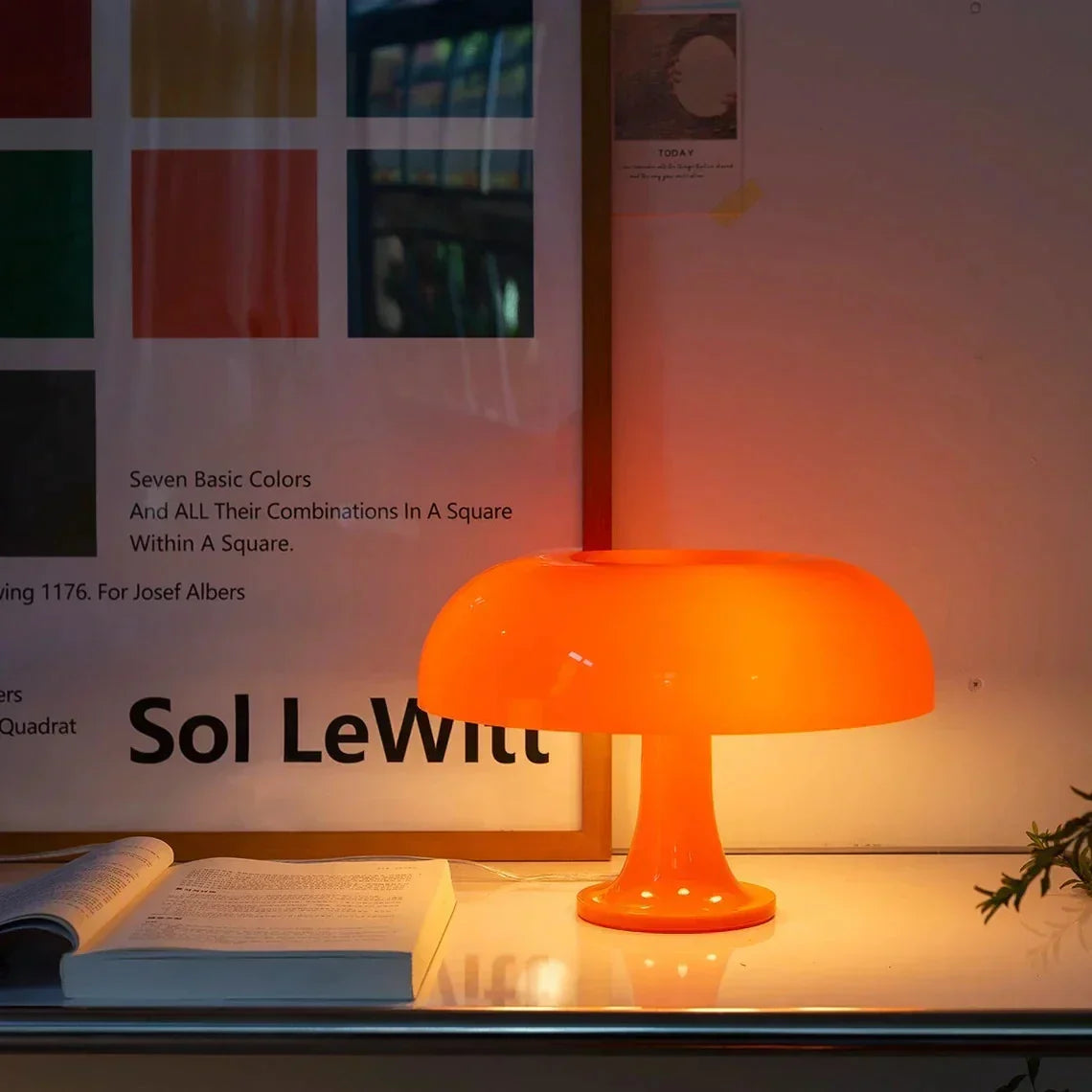 Sorova | Pilz Tischlampe mit Opalschirm und E27-Fassung, Ø 25 oder 28 cm