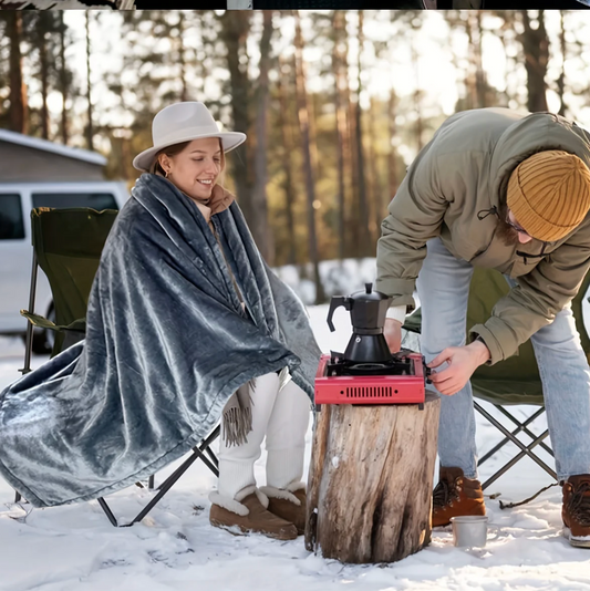 Reisolo | 12 V Heizdecke fürs Auto mit 3 Stufen, Timer und waschbarem Fleece