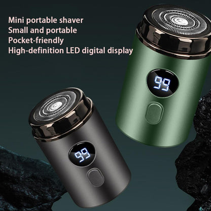 Glatrino | Mini rasoio da uomo con 15 lame, batteria USB, per rasatura a secco e a umido