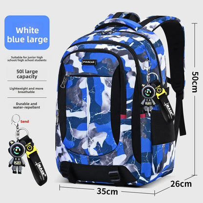 Ranzino | Mochila escolar con compartimento acolchado para portátil y varios bolsillos, M y L
