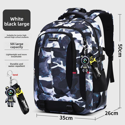 Ranzino | Mochila escolar con compartimento acolchado para portátil y varios bolsillos, M y L