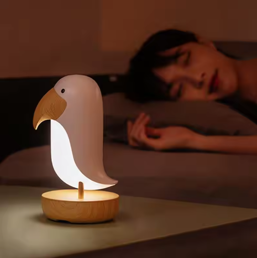 LumoNest Ava | veilleuse LED rechargeable en forme d'oiseau