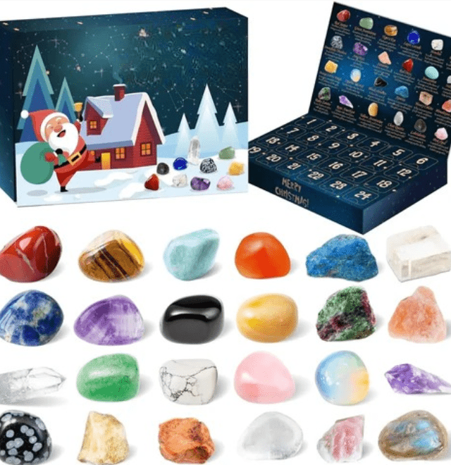 Gemmora | Adventskalender Kinder mit 24 Edelsteinen und Kristallen