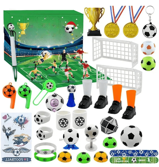 Kickora | Fußball Adventskalender Kinder mit 24 Überraschungen zum Bauen