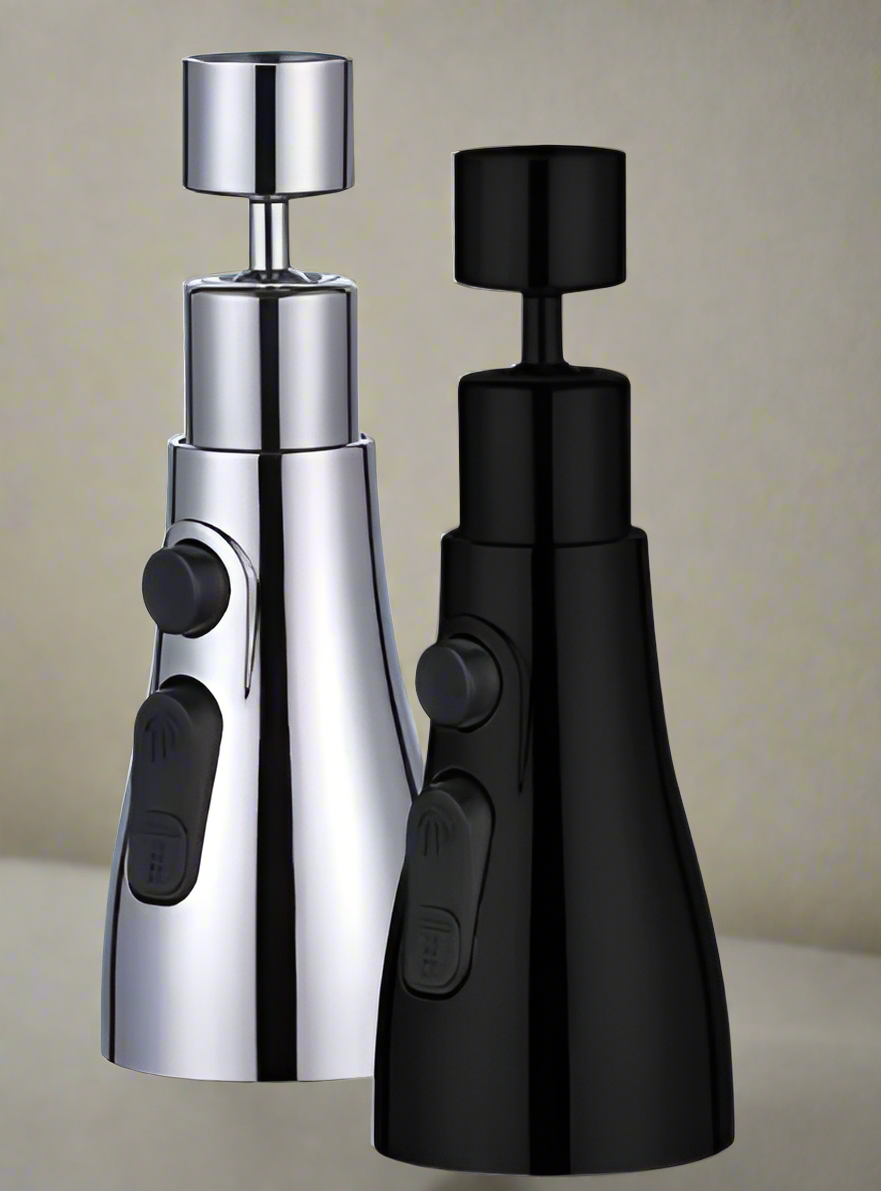 Norvion Arc | Extendable Kitchen Faucet in Black with 360° Rotation & Water-Saving Function