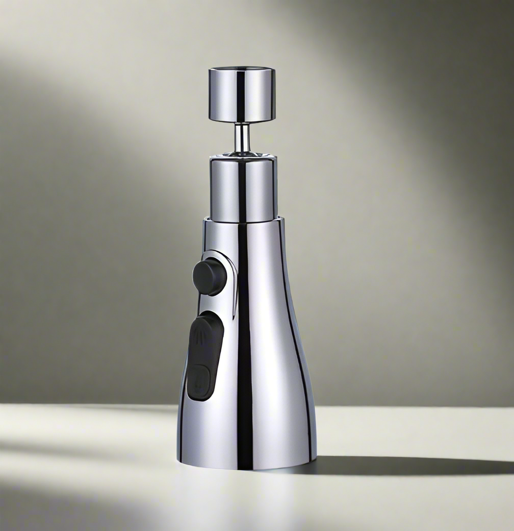 Norvion Arc | Extendable Kitchen Faucet in Black with 360° Rotation & Water-Saving Function