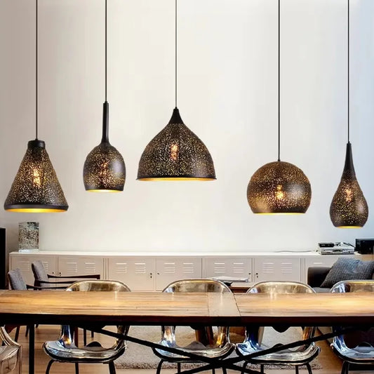 Noctyra | Lampada a sospensione vintage in ferro stile loft scandinavo