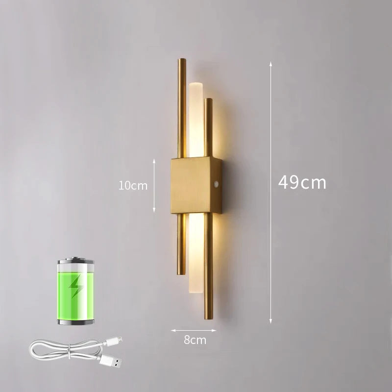 Lumoa Fynn | LED Wall Light with USB Port in Scandinavian Design for Bedroom and Living Area