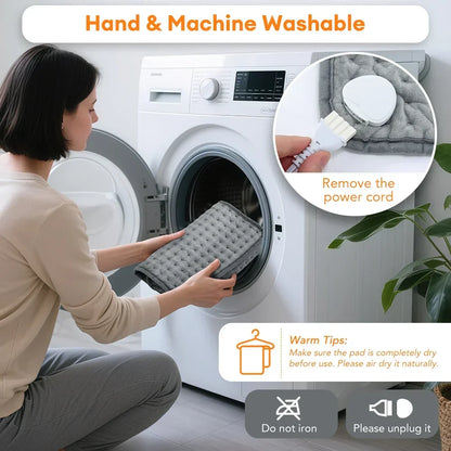 Calorina | Elektrisches Heizkissen 30 × 60 cm mit 9 Stufen, 4 Timern und Abschaltautomatik