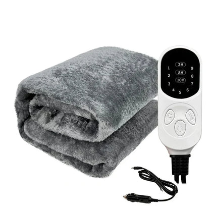 Reisolo | 12 V Heizdecke fürs Auto mit 3 Stufen, Timer und waschbarem Fleece