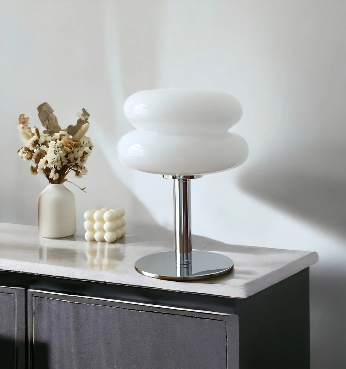 LioraGlass | Elegante LED-Tischlampe aus Glas für stimmungsvolle Beleuchtung
