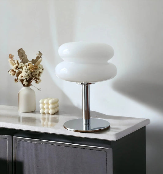 LioraGlass | Elegante LED-Tischlampe aus Glas für stimmungsvolle Beleuchtung