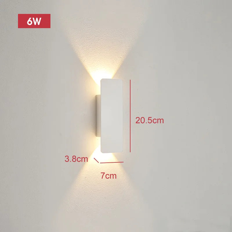 LumaStrix Noir | Applique LED da esterno resistente alle intemperie in alluminio, 18W